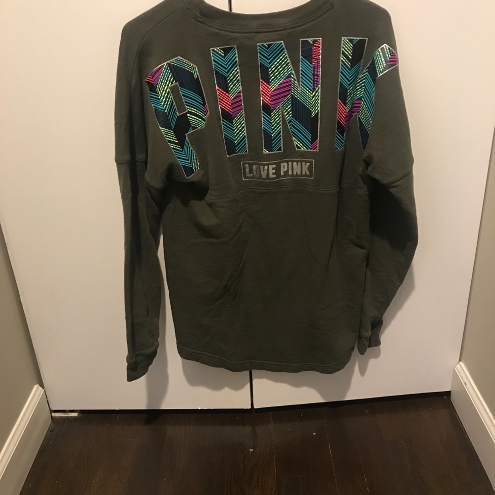 3 Pink Varsity Long Sleeve shirts